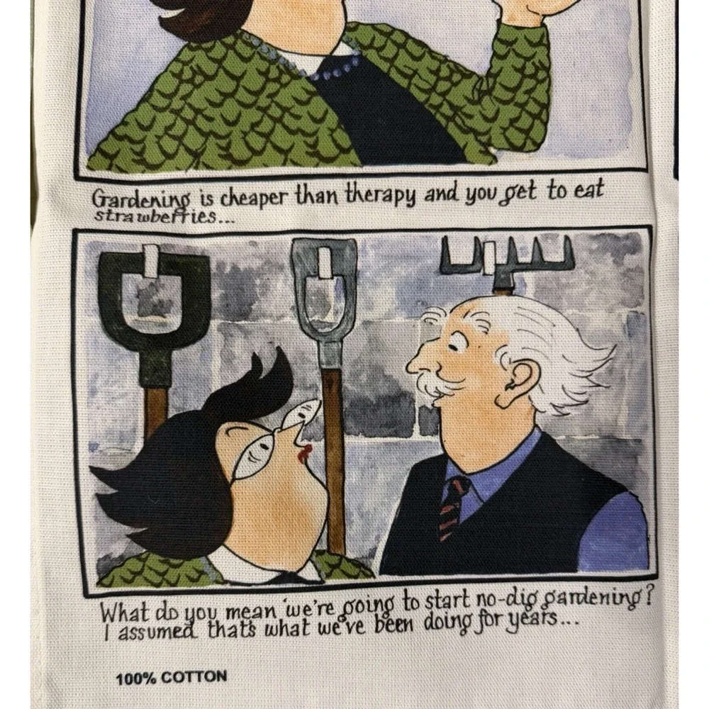 McCaw Allan Tottering by Gently Tea Towel Set of 2 Comics Old Age Gift
